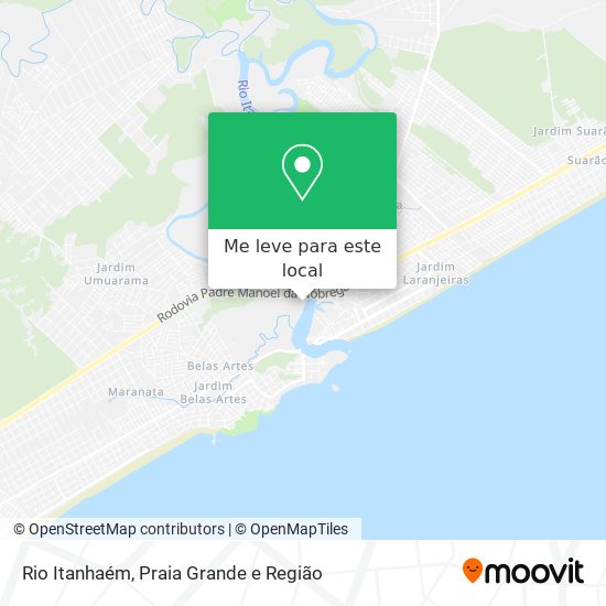 Rio Itanhaém mapa