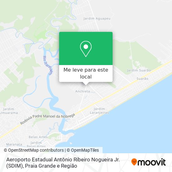 Aeroporto Estadual Antônio Ribeiro Nogueira Jr. (SDIM) mapa