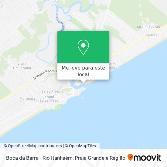 Boca da Barra - Rio Itanhaém mapa