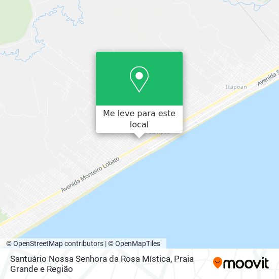 Santuário Nossa Senhora da Rosa Mística mapa
