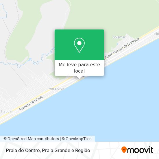 Praia do Centro mapa