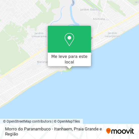 Morro do Paranambuco - Itanhaem mapa