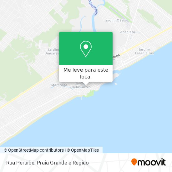Rua Peruíbe mapa