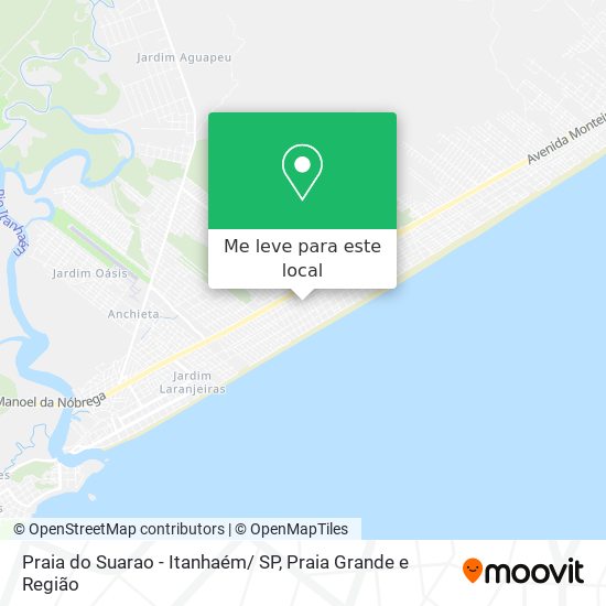 Praia do Suarao - Itanhaém/ SP mapa