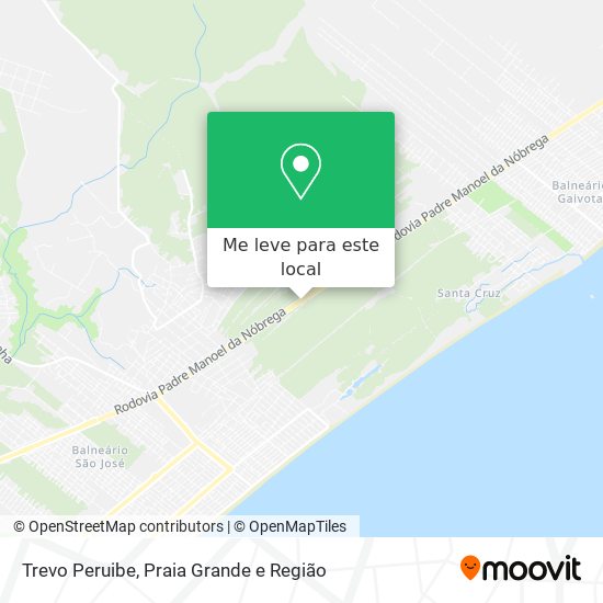 Trevo Peruibe mapa