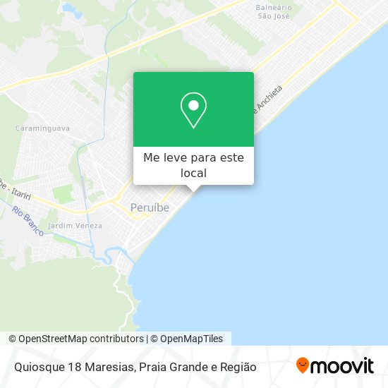 Quiosque 18 Maresias mapa