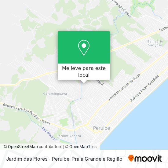 Jardim das Flores - Peruíbe mapa