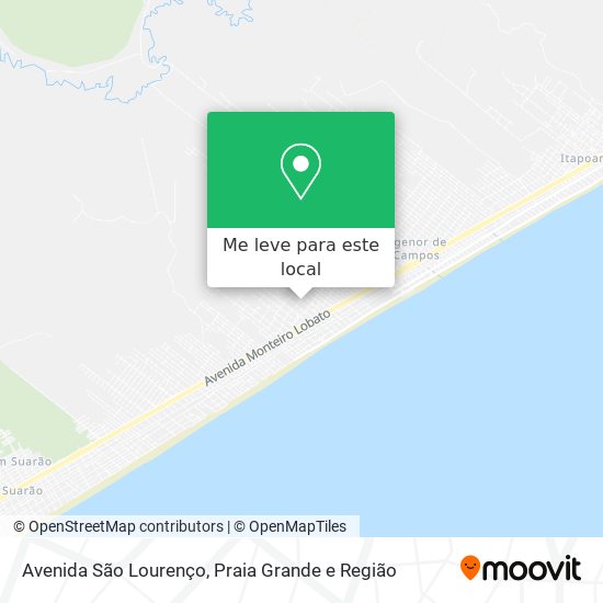 Avenida São Lourenço mapa