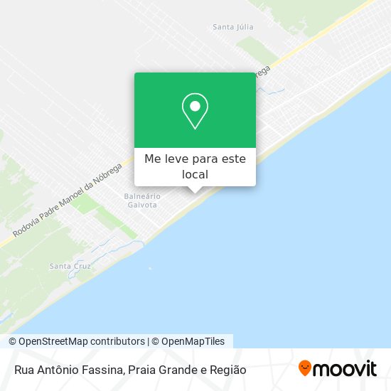 Rua Antônio Fassina mapa