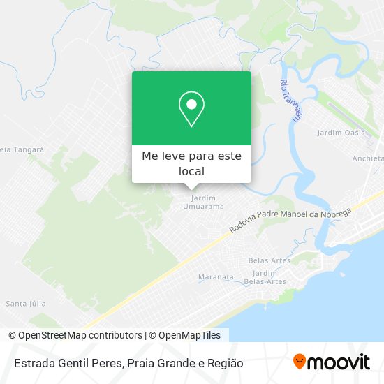 Estrada Gentil Peres mapa