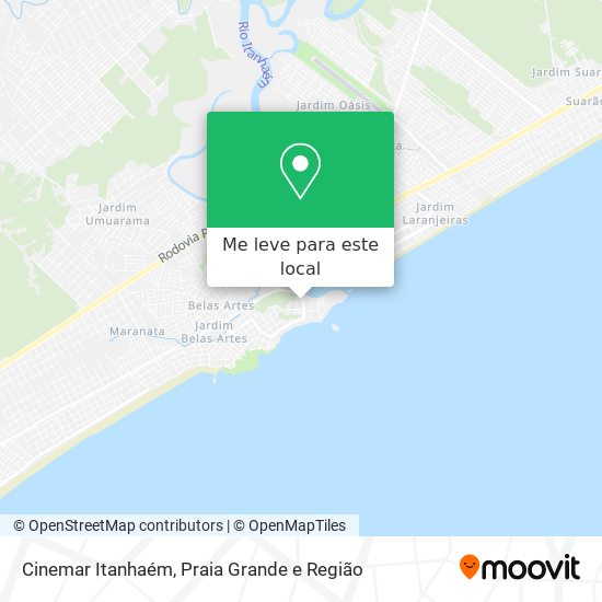 Cinemar Itanhaém mapa