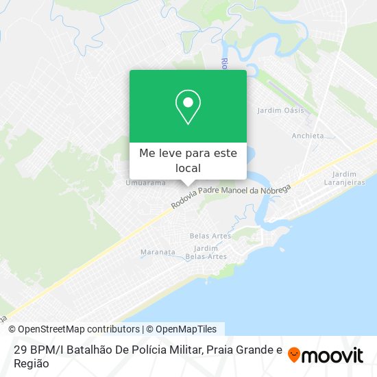 29 BPM / I Batalhão De Polícia Militar mapa