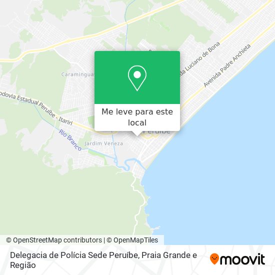 Delegacia de Polícia Sede Peruíbe mapa