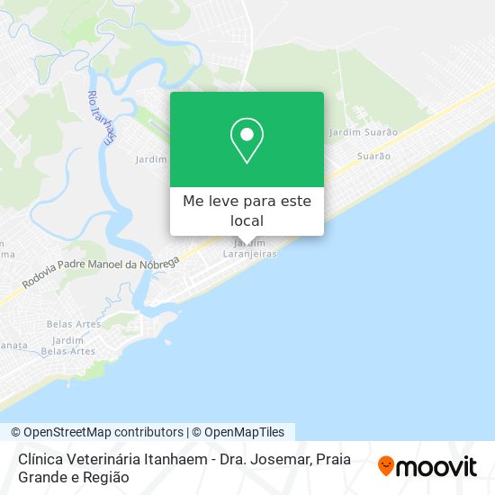 Clínica Veterinária Itanhaem - Dra. Josemar mapa