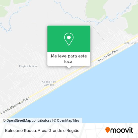 Balneário Itaóca mapa