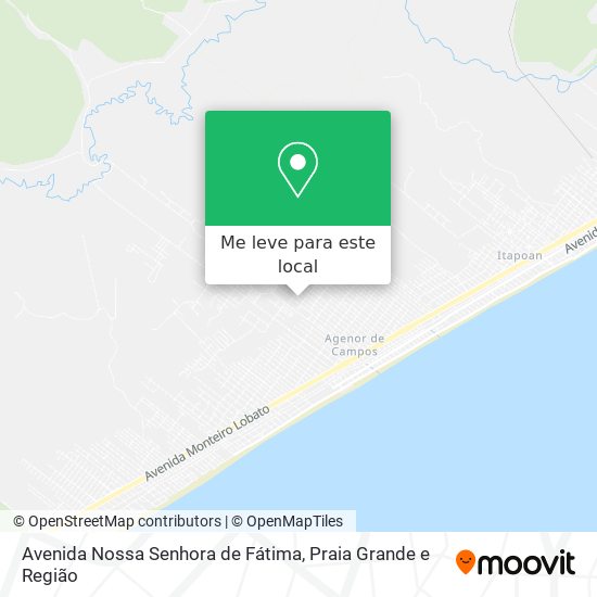Avenida Nossa Senhora de Fátima mapa