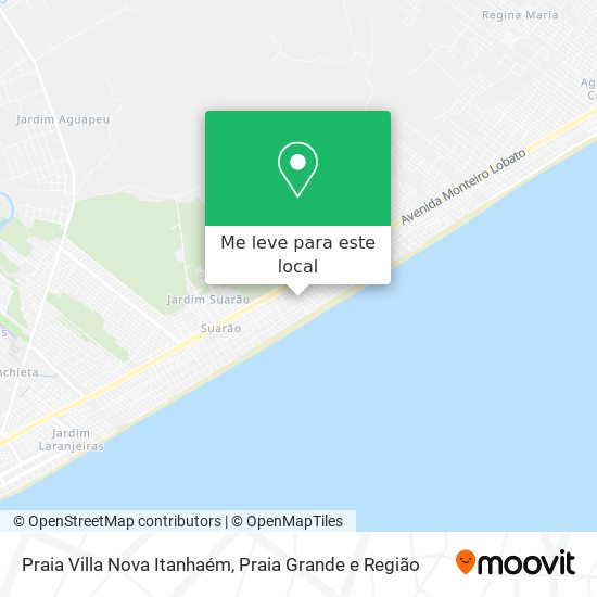 Praia Villa Nova Itanhaém mapa