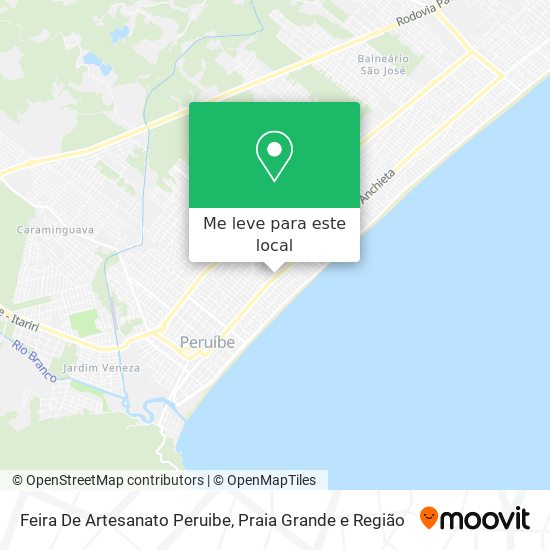 Feira De Artesanato Peruibe mapa
