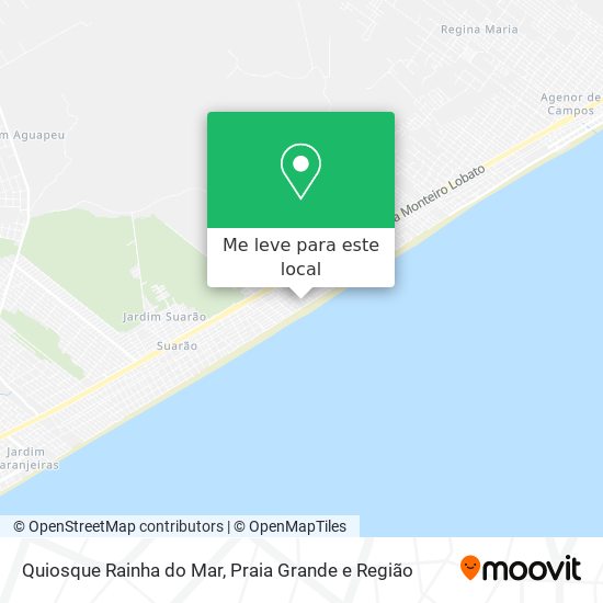 Quiosque Rainha do Mar mapa