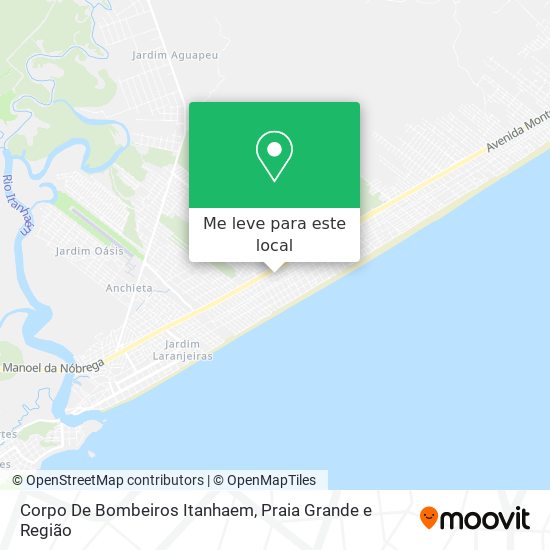 Corpo De Bombeiros Itanhaem mapa