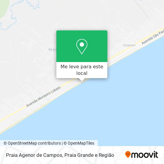 Praia Agenor de Campos mapa