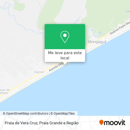 Praia de Vera Cruz mapa