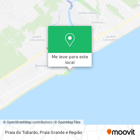 Praia do Tubarão mapa