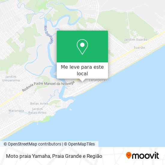 Moto praia Yamaha mapa
