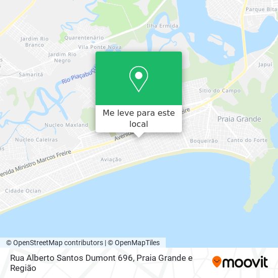Rua Alberto Santos Dumont 696 mapa