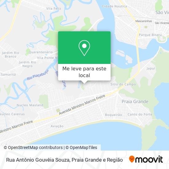 Rua Antônio Gouvêia Souza mapa