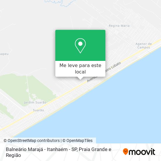 Balneário Marajá - Itanhaém - SP mapa