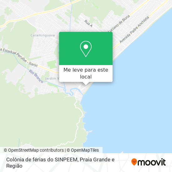 Colônia de férias do SINPEEM mapa