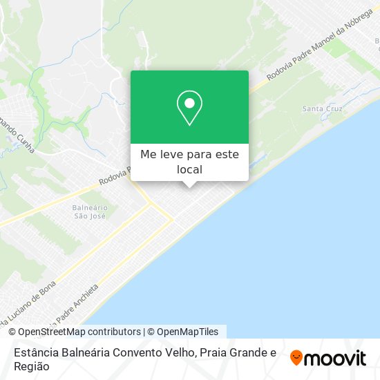 Estância Balneária Convento Velho mapa