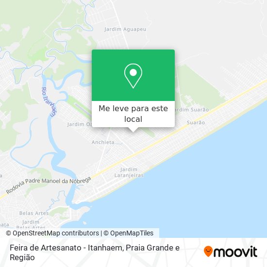 Feira de Artesanato - Itanhaem mapa