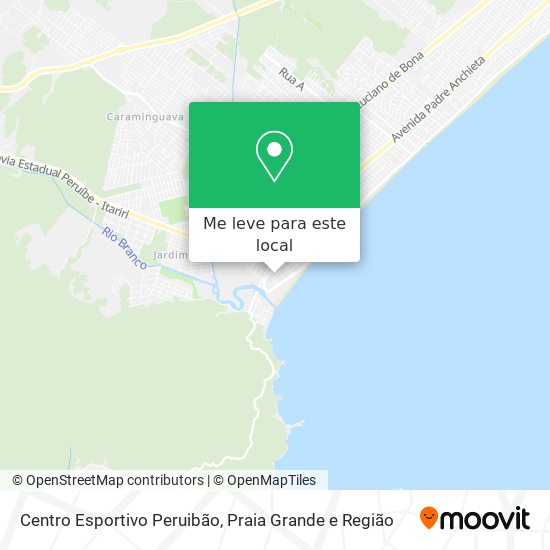 Centro Esportivo Peruibão mapa