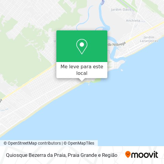 Quiosque Bezerra da Praia mapa