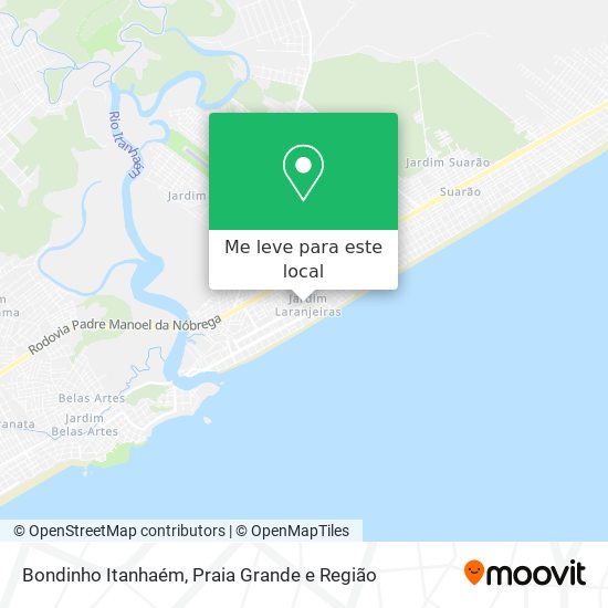 Bondinho Itanhaém mapa