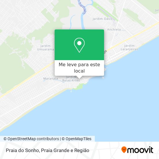 Praia do Sonho mapa