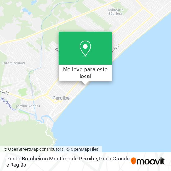 Posto Bombeiros Marítimo de Peruíbe mapa