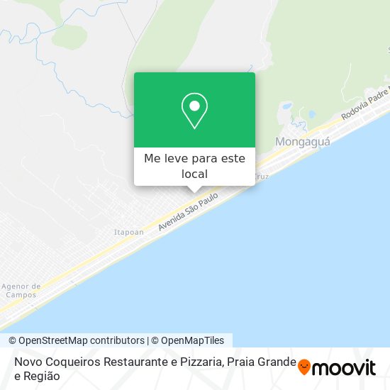 Novo Coqueiros Restaurante e Pizzaria mapa