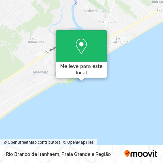 Rio Branco de Itanhaém mapa