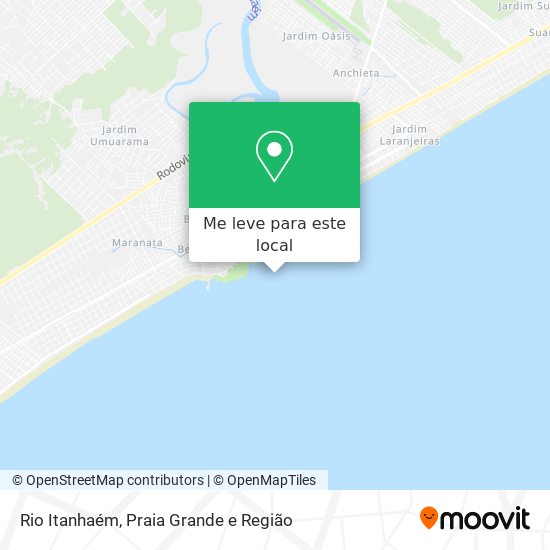 Rio Itanhaém mapa
