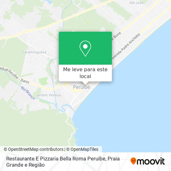 Restaurante E Pizzaria Bella Roma Peruibe mapa