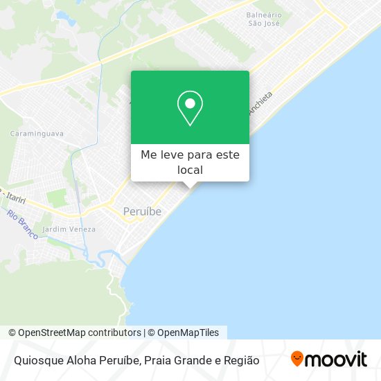 Quiosque Aloha Peruíbe mapa