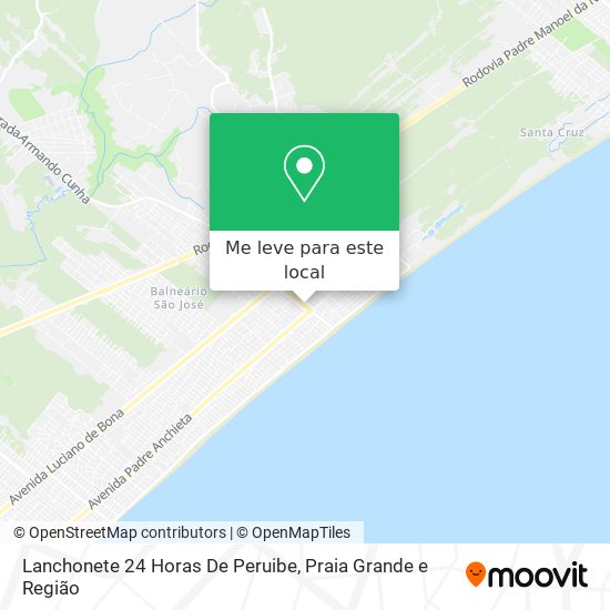 Lanchonete 24 Horas De Peruibe mapa