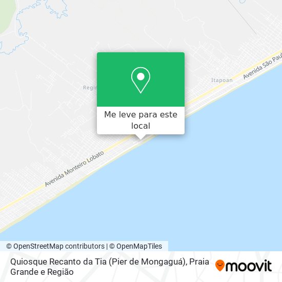 Quiosque Recanto da Tia (Pier de Mongaguá) mapa