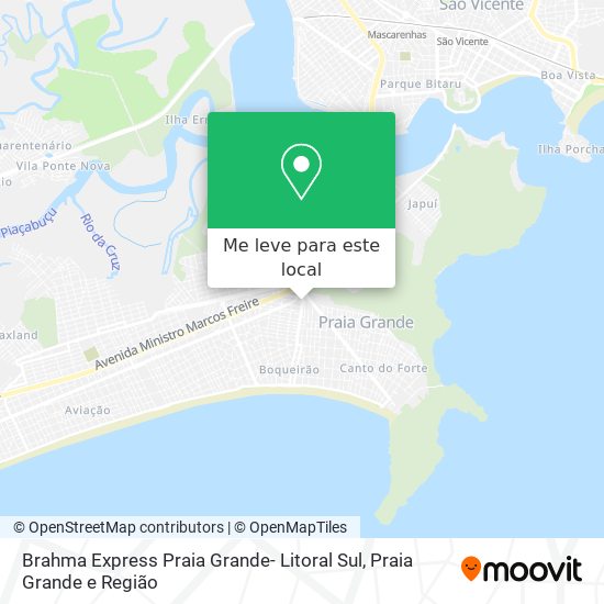 Brahma Express Praia Grande- Litoral Sul mapa