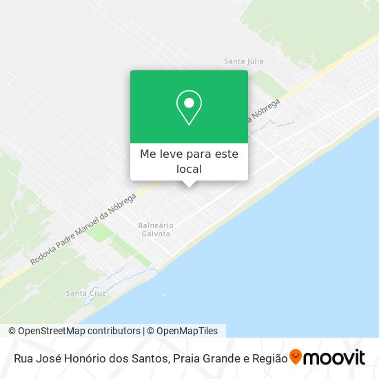 Rua José Honório dos Santos mapa