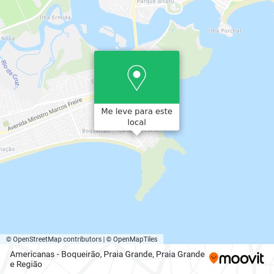 Americanas - Boqueirão, Praia Grande mapa