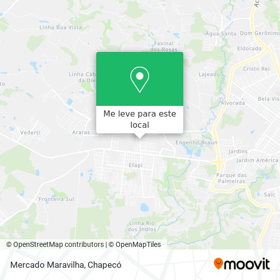 Mercado Maravilha mapa